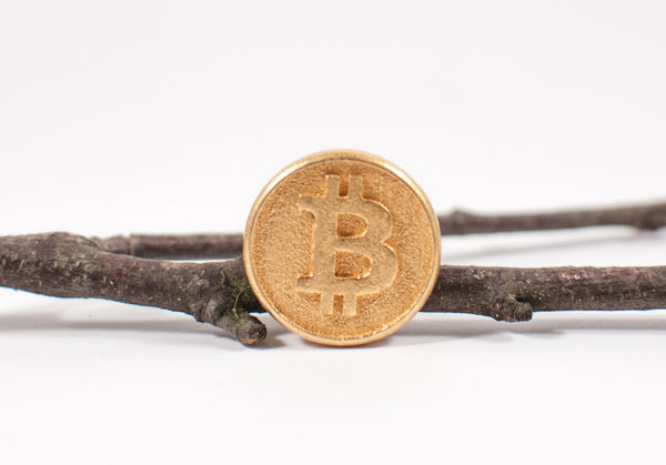 Bitcoin cufflinks steel